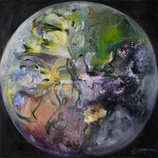 Vaga Luna I 130x130cm oil on canvas 2019